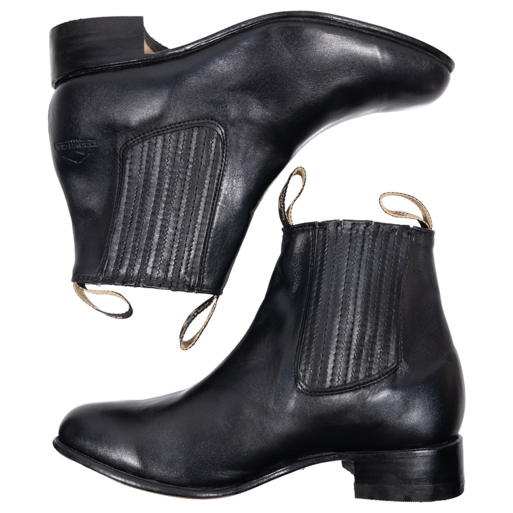 NWOT Innovation Black Nappa Leather Chelsea Western Boots Womens MEX 27 US 10